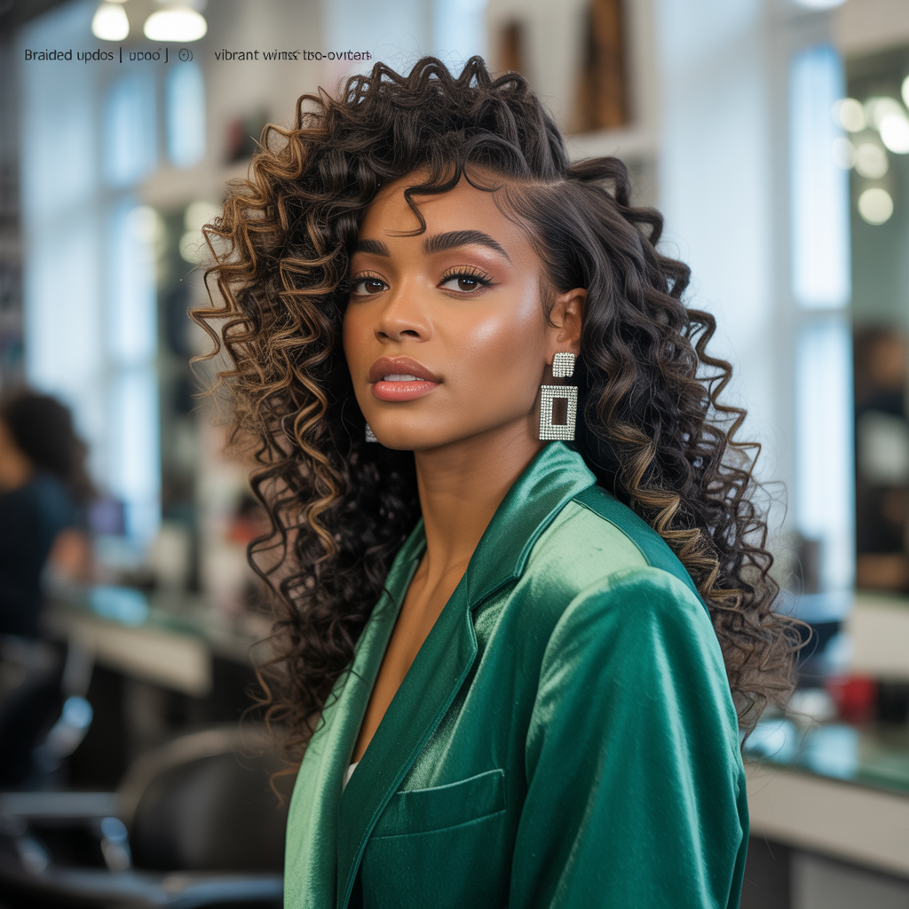 curly hair style ideas