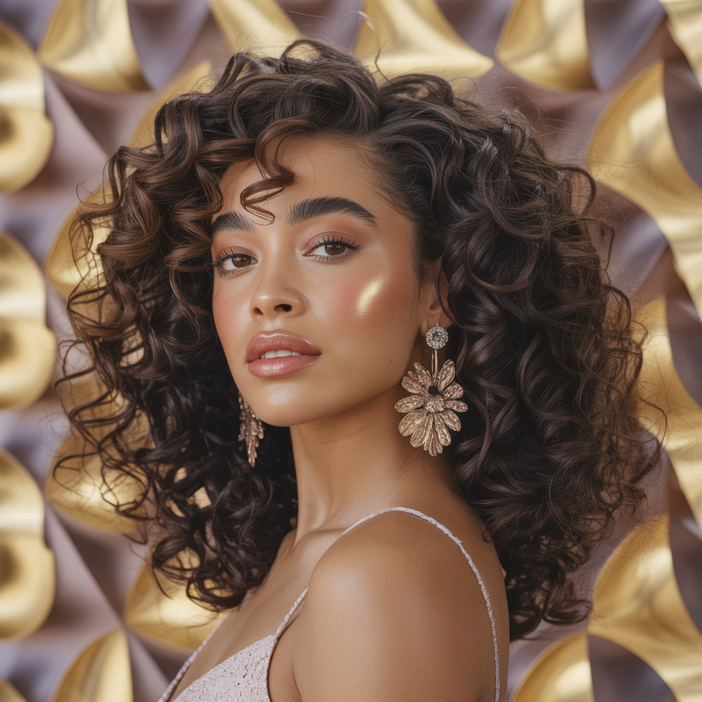 curly hair style ideas
