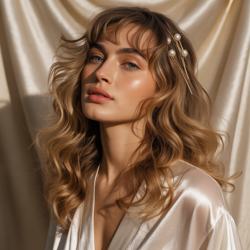 curtain bangs for wavy hair