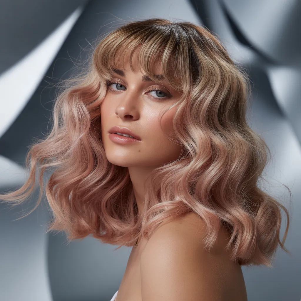 curtain bangs for wavy hair