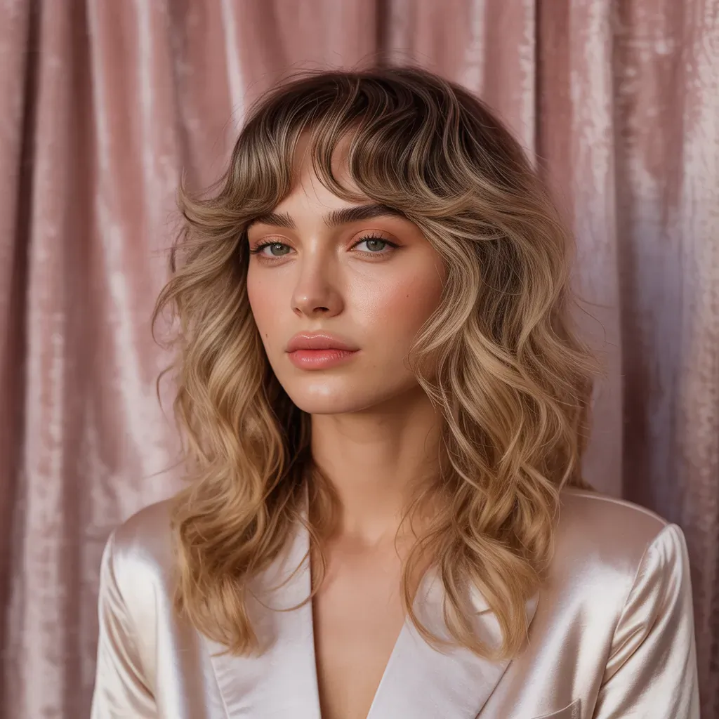 curtain bangs for wavy hair