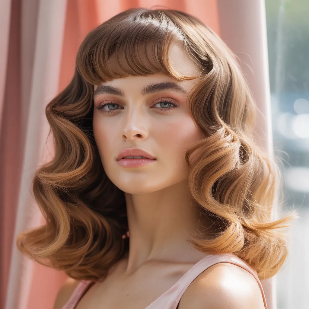 curtain bangs for wavy hair