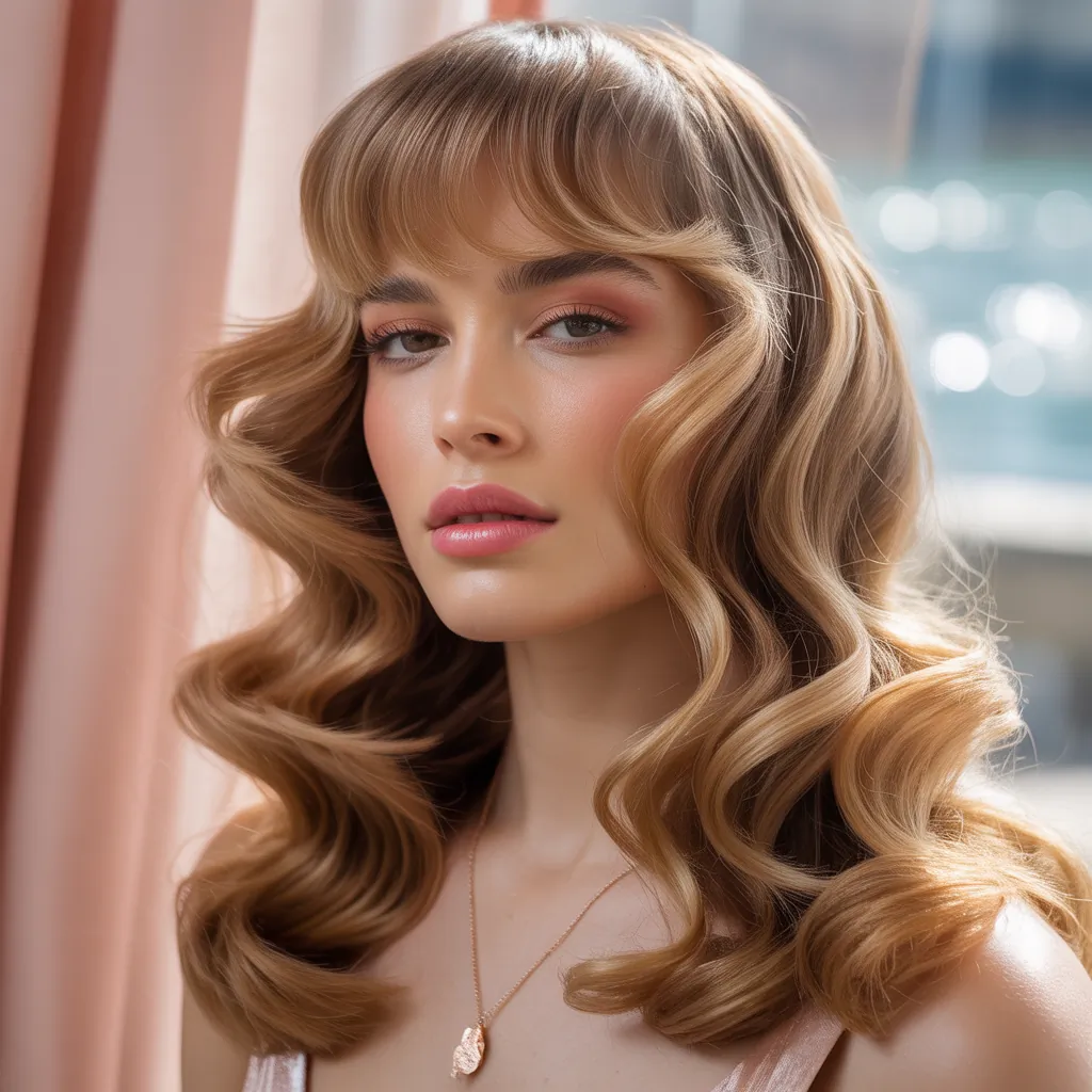 curtain bangs for wavy hair
