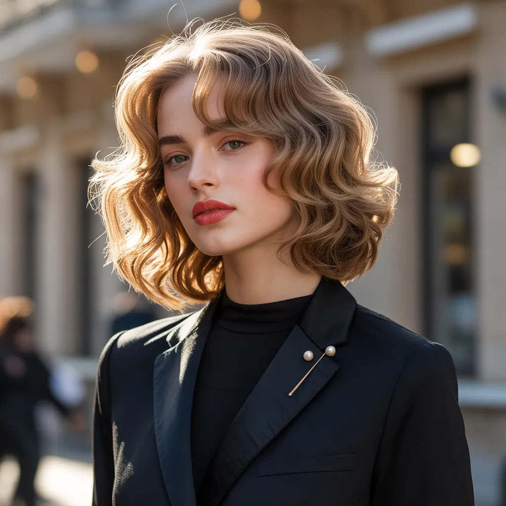 curtain bangs for wavy hair