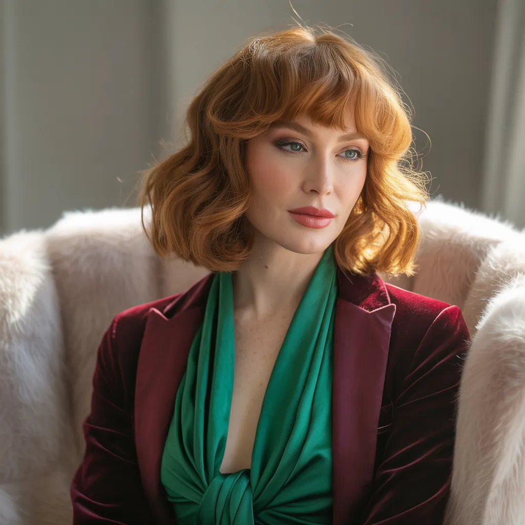 curtain bangs for wavy hair