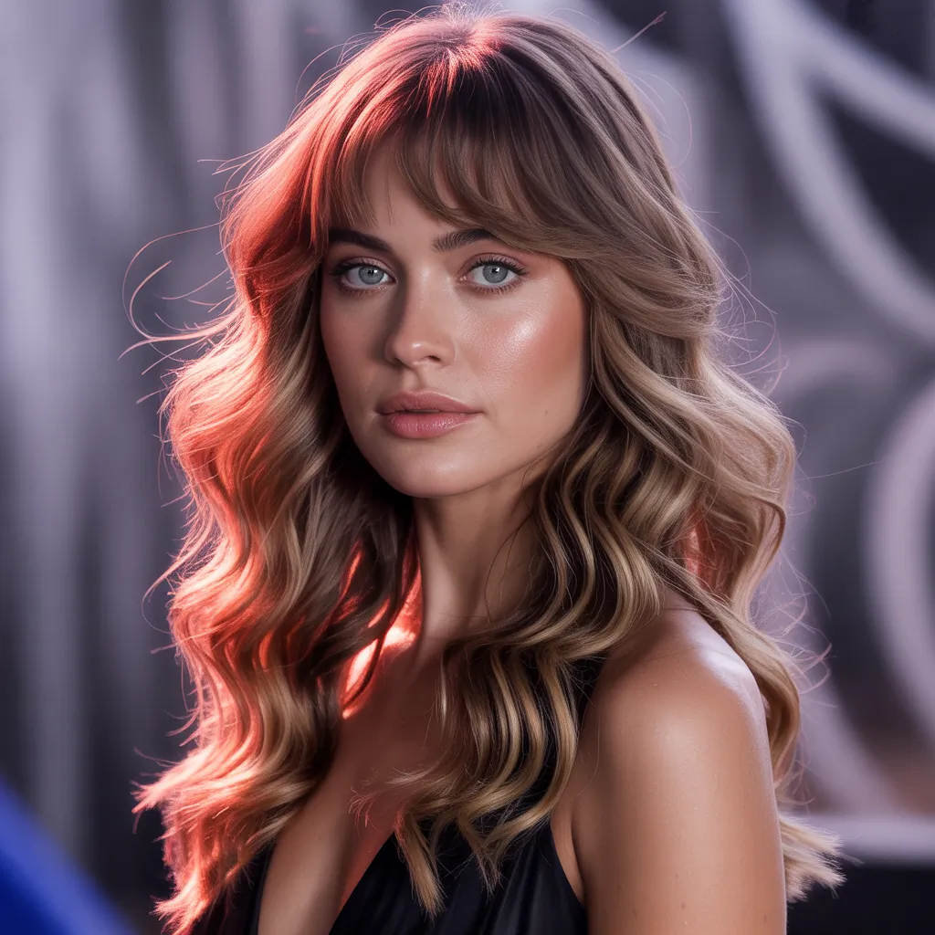 curtain bangs for wavy hair