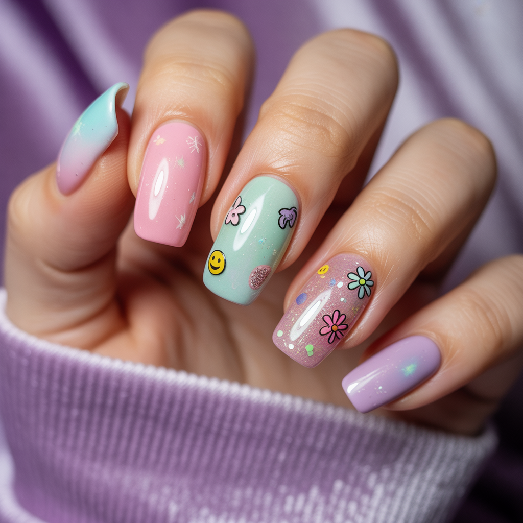 cute funky nails