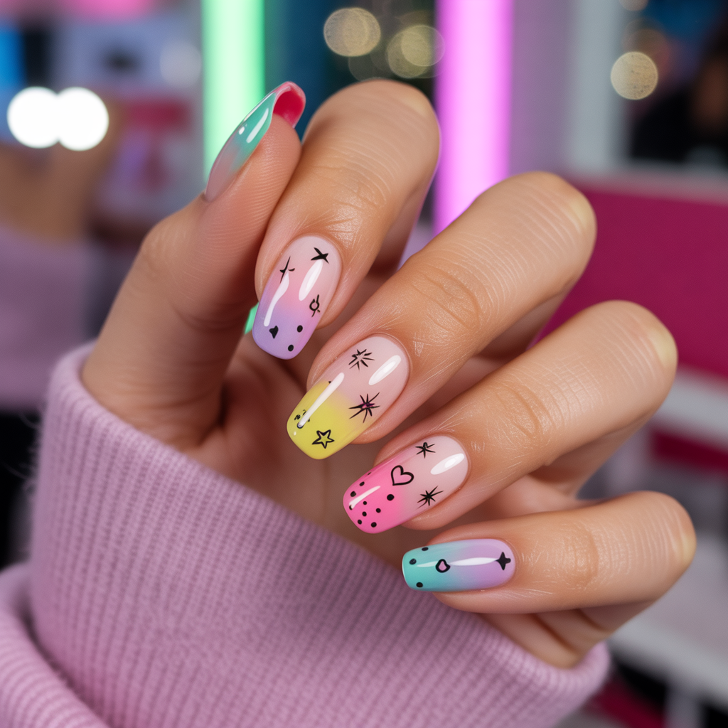 cute funky nails