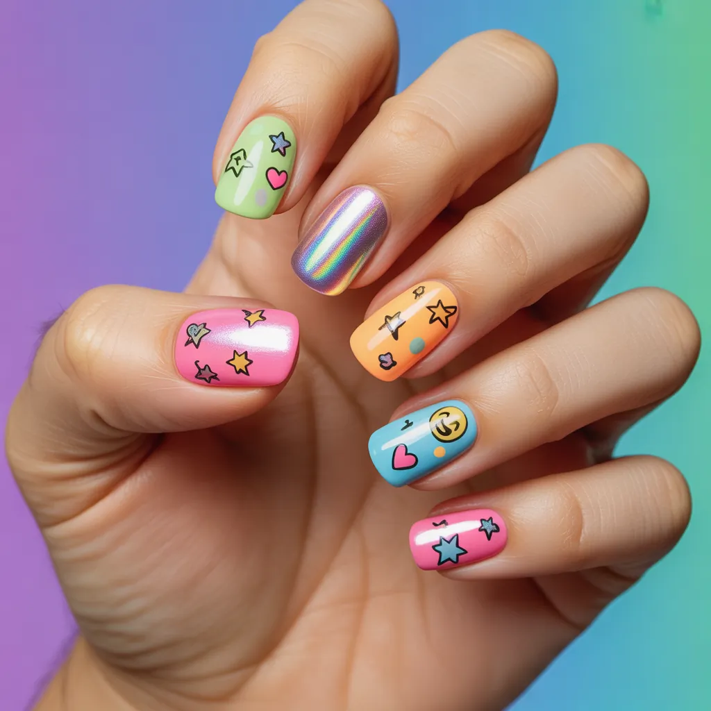 cute funky nails