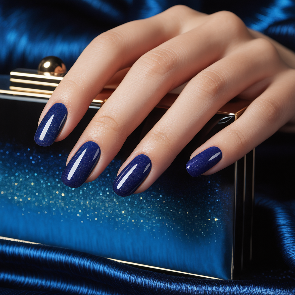 dark blue nails