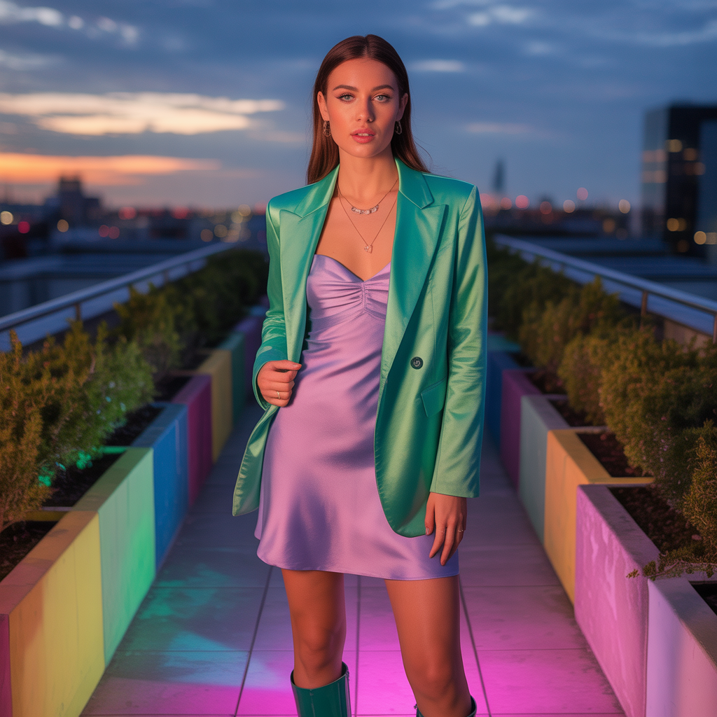 dress and blazer outfit