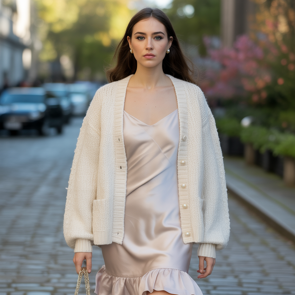 dress and sweater outfit