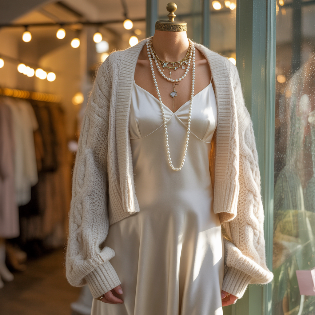 dress and sweater outfit