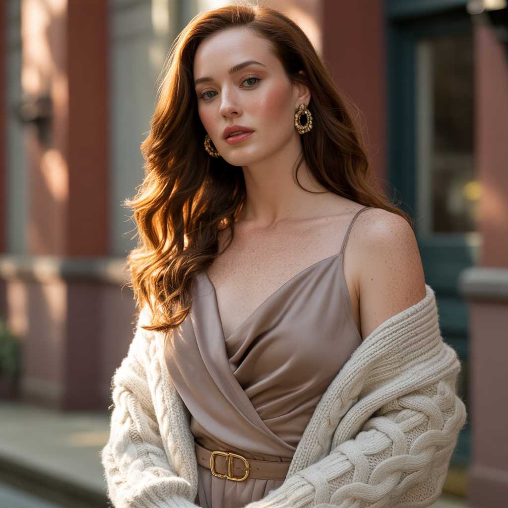 dress and sweater outfit