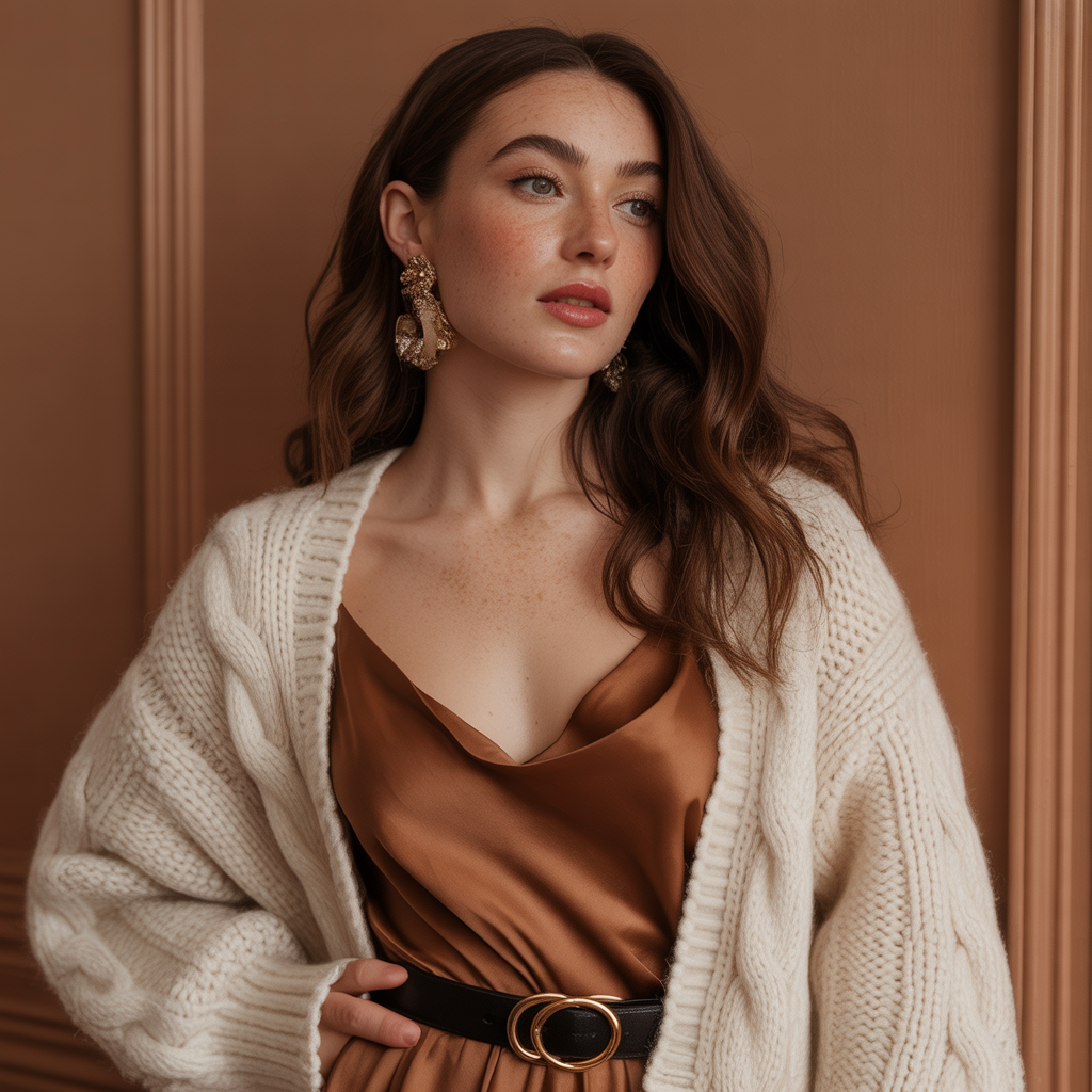 dress and sweater outfit