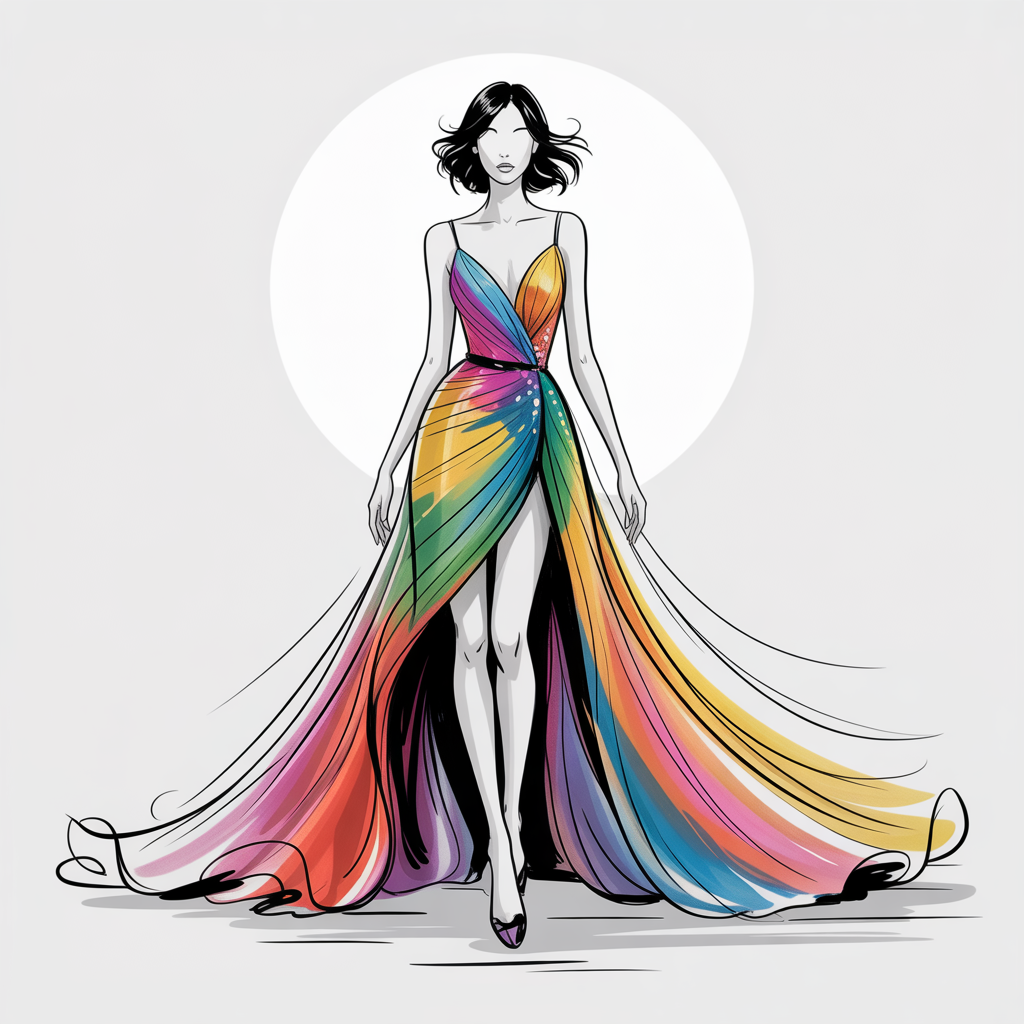 dress design drawing
