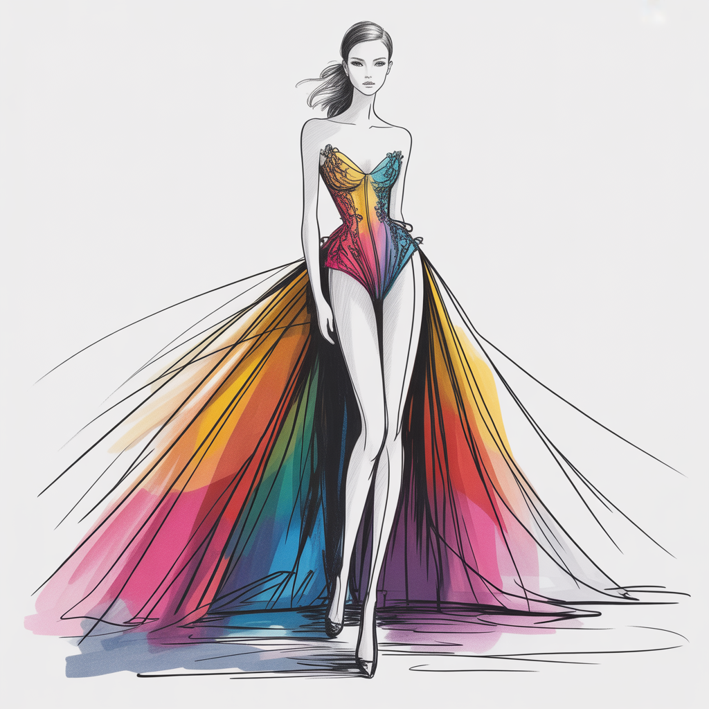 dress design drawing