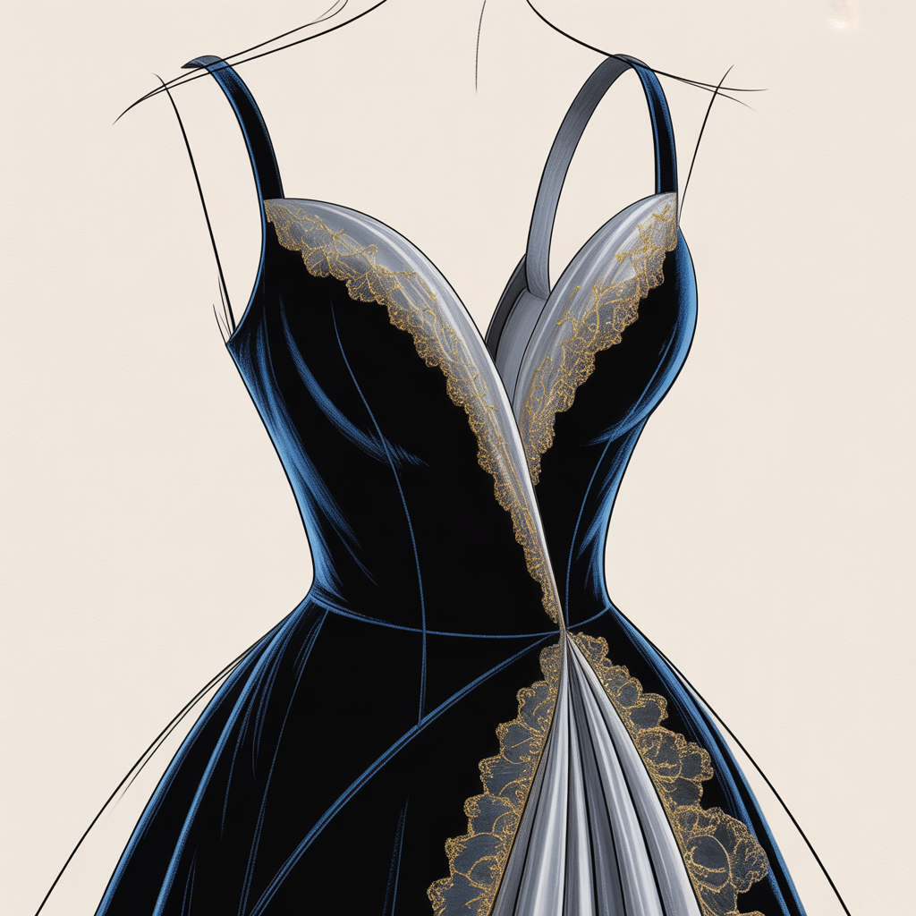 dress design drawing