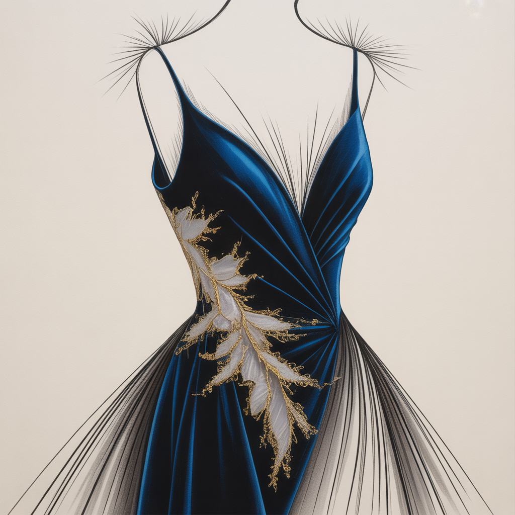dress design drawing