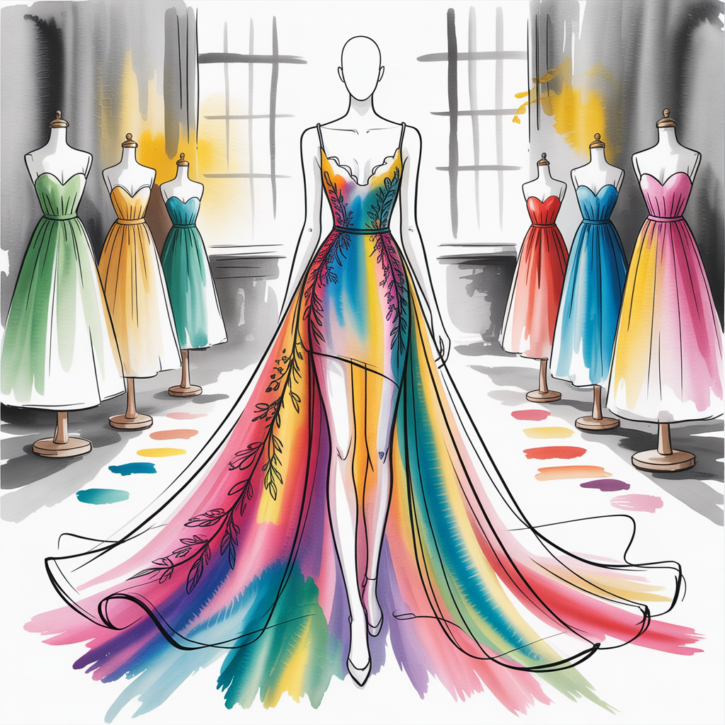 dress design drawing