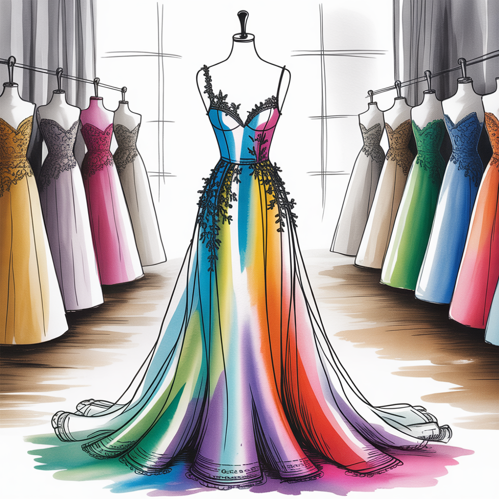 dress design drawing