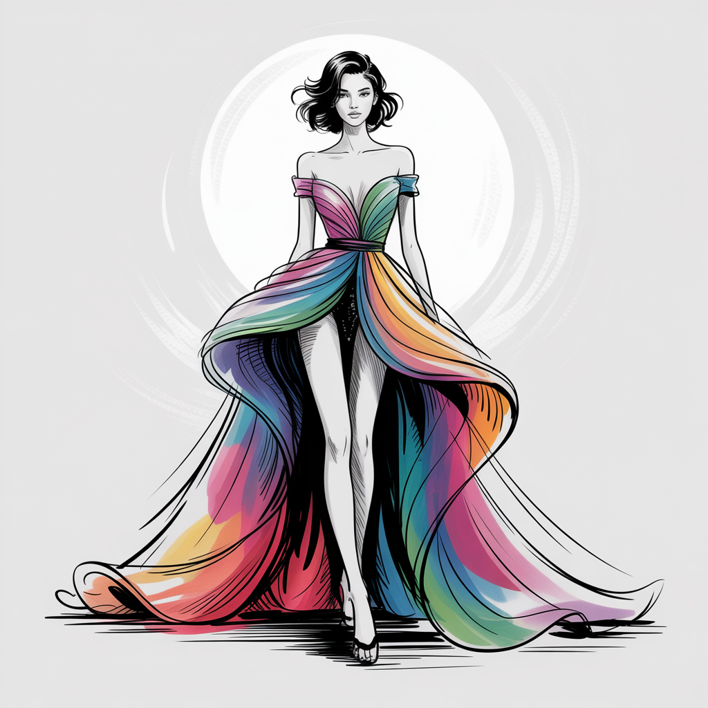 dress design drawing