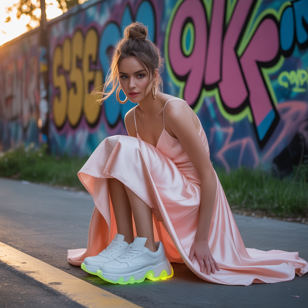 dress with sneakers