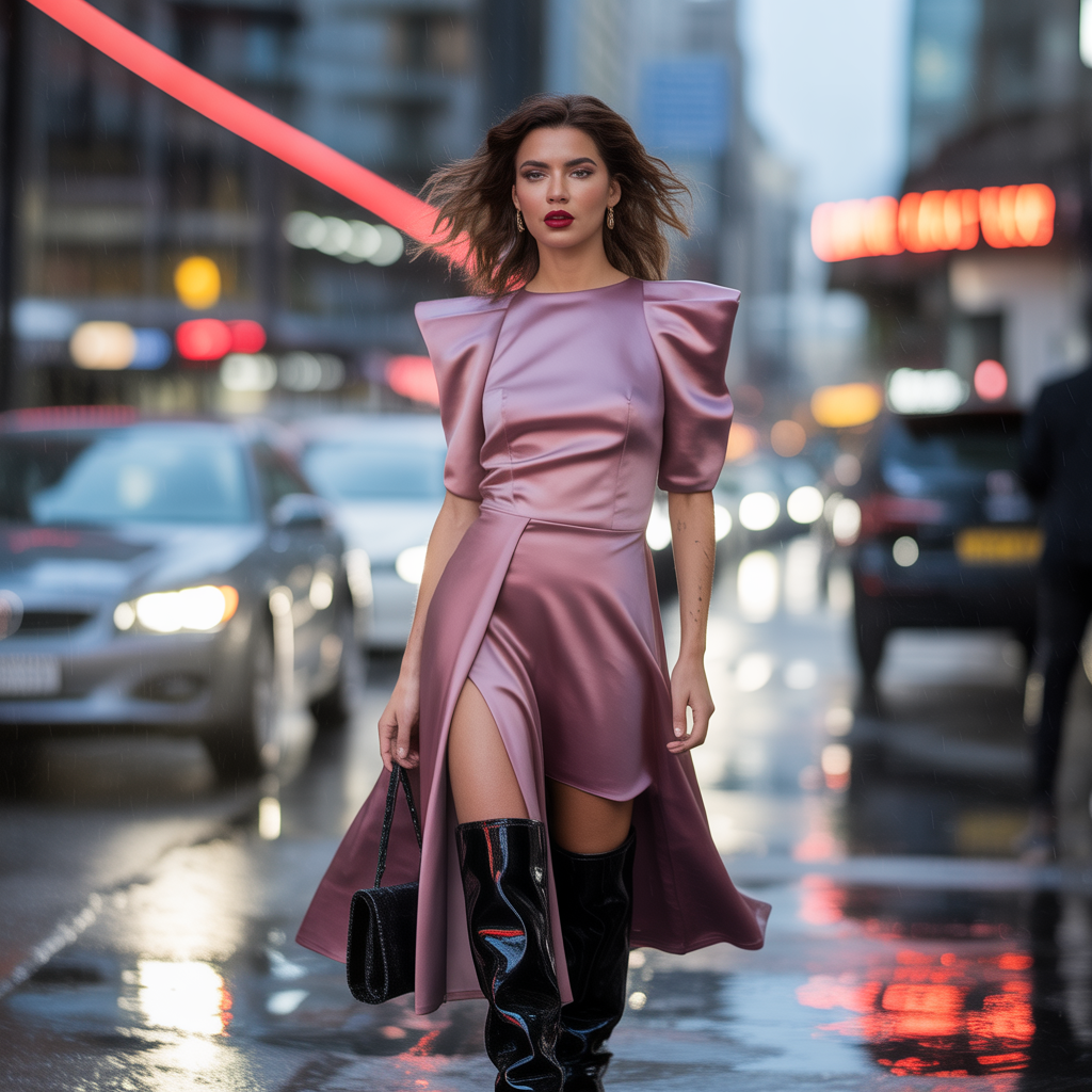 dresses to wear with thigh high boots