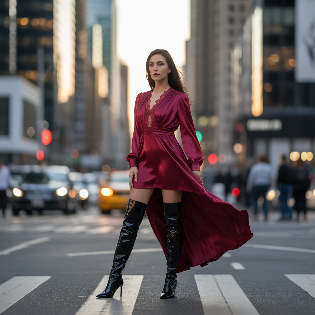 dresses to wear with thigh high boots