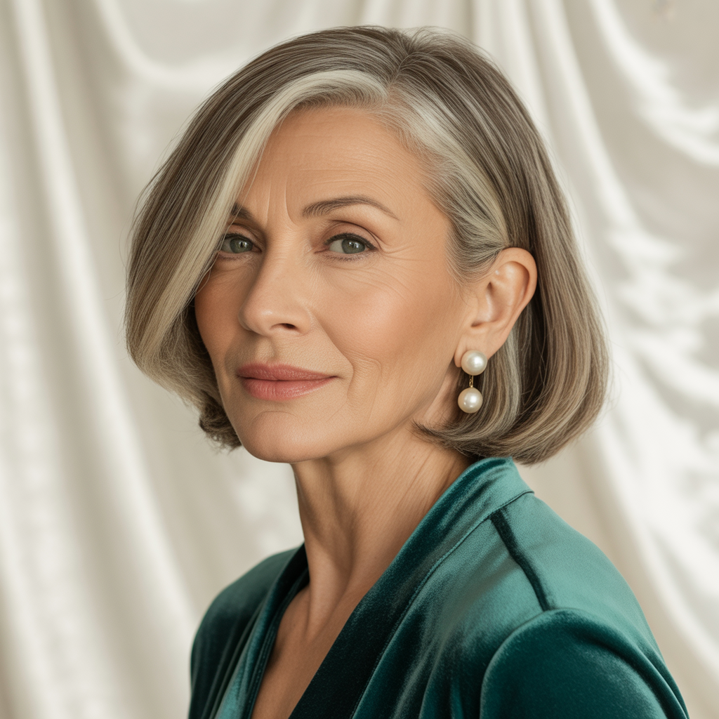elegant bob hairstyles for mature women