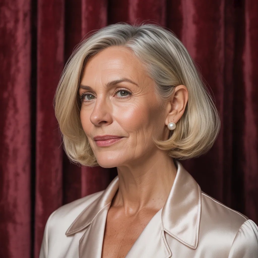 elegant bob hairstyles for mature women