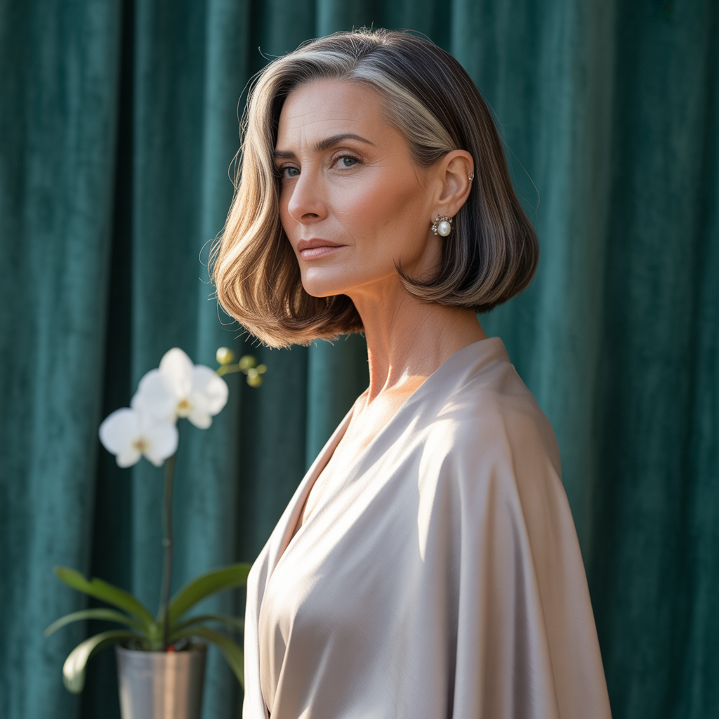 elegant bob hairstyles for mature women