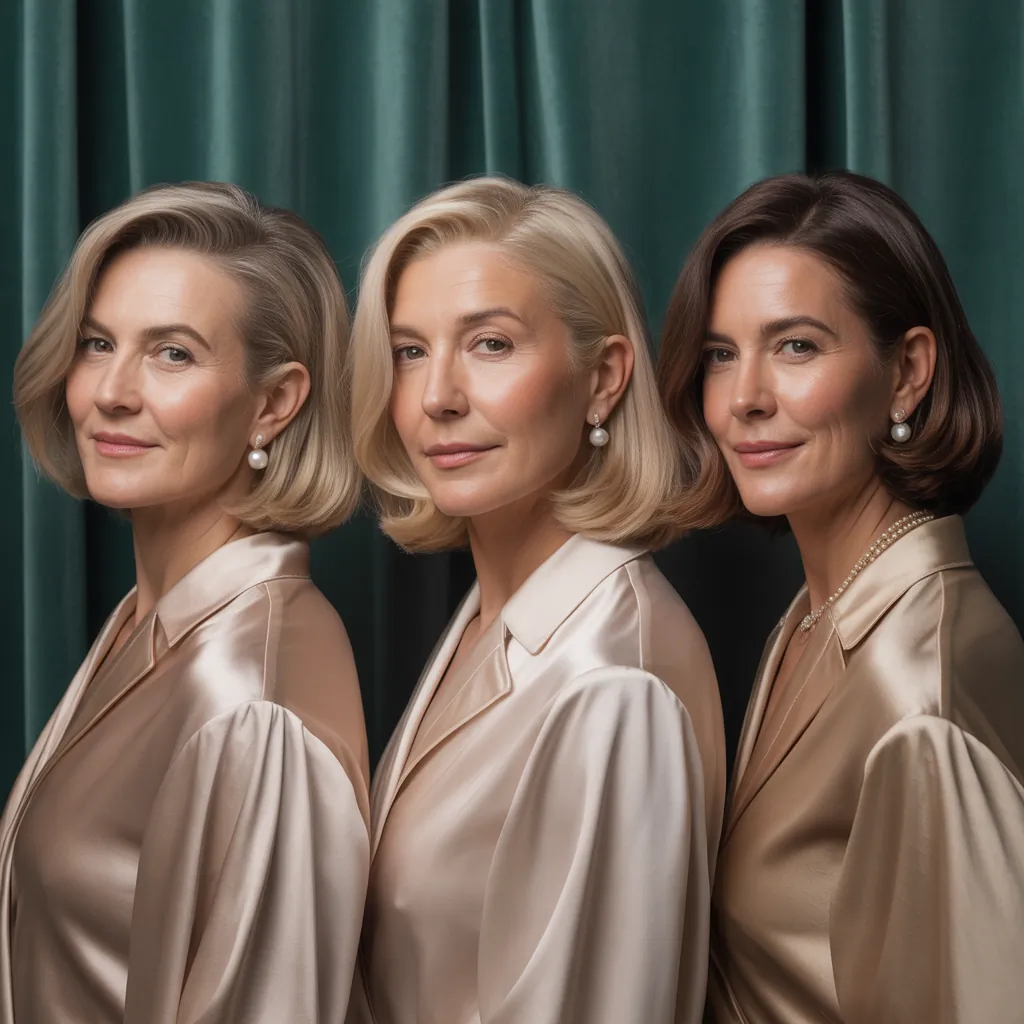 elegant bob hairstyles for mature women