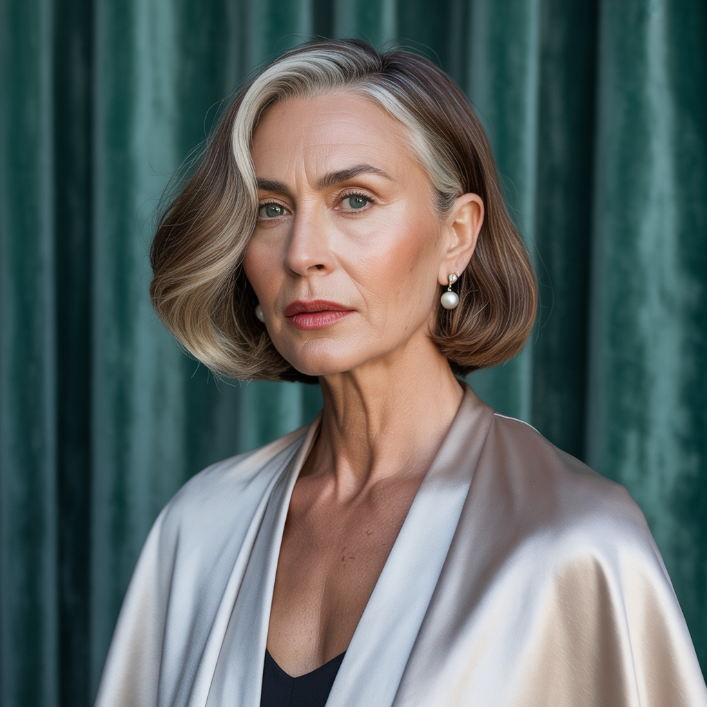 elegant bob hairstyles for mature women