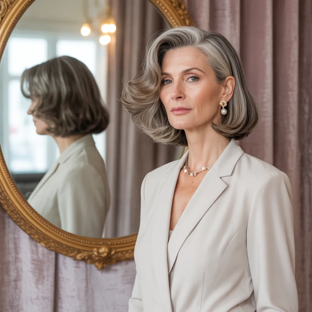 elegant bob hairstyles for mature women