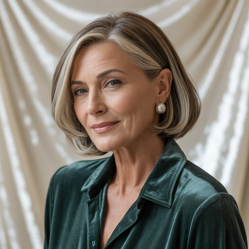 elegant bob hairstyles for mature women