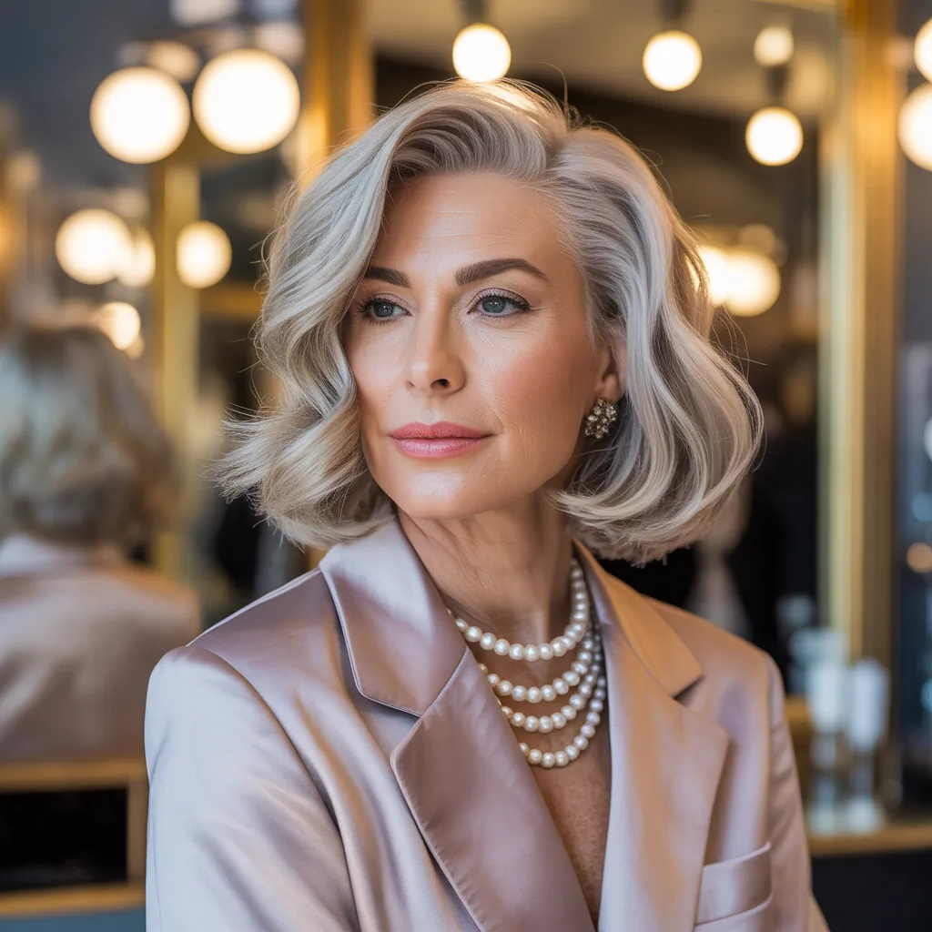 elegant bob hairstyles for mature women