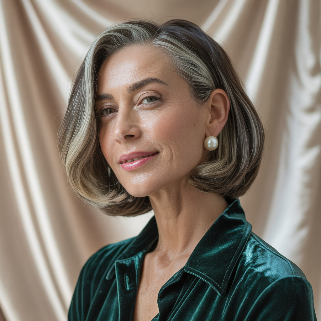 elegant bob hairstyles for mature women