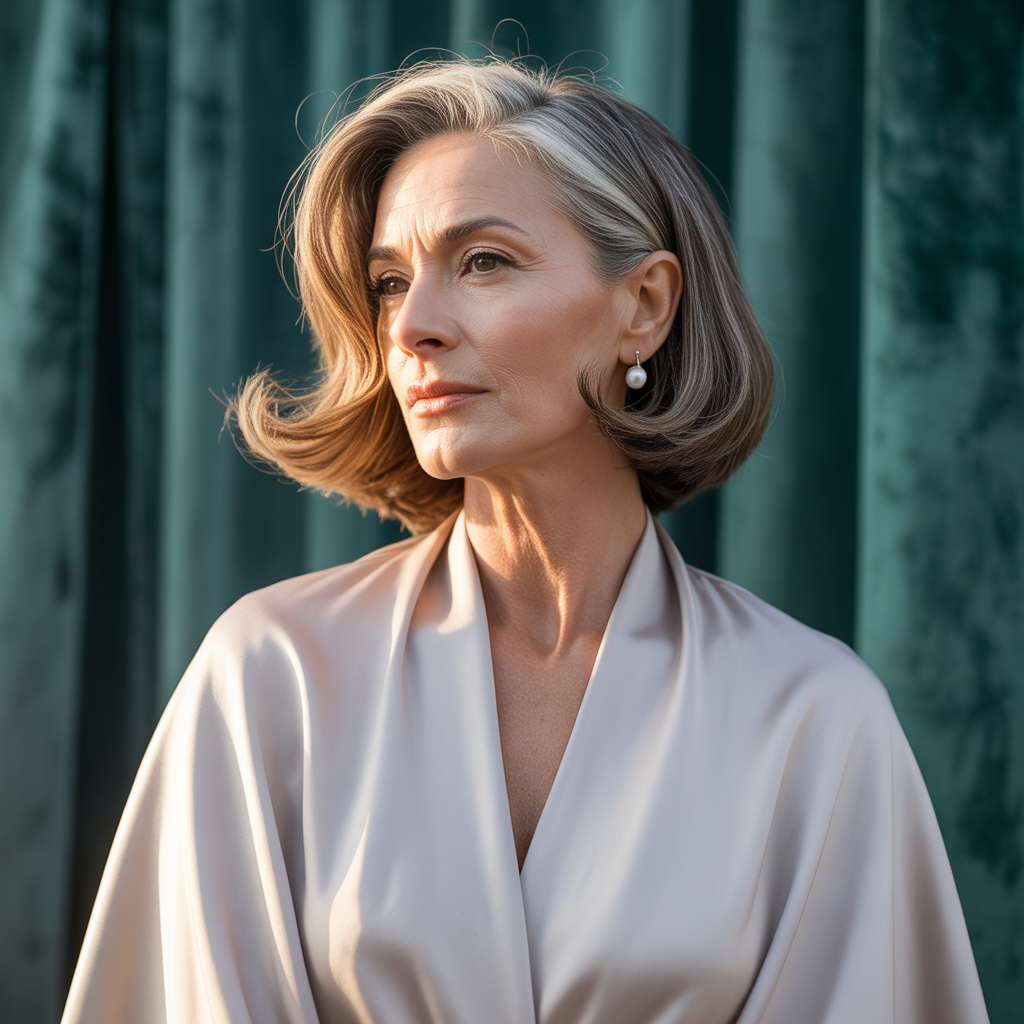 elegant bob hairstyles for mature women