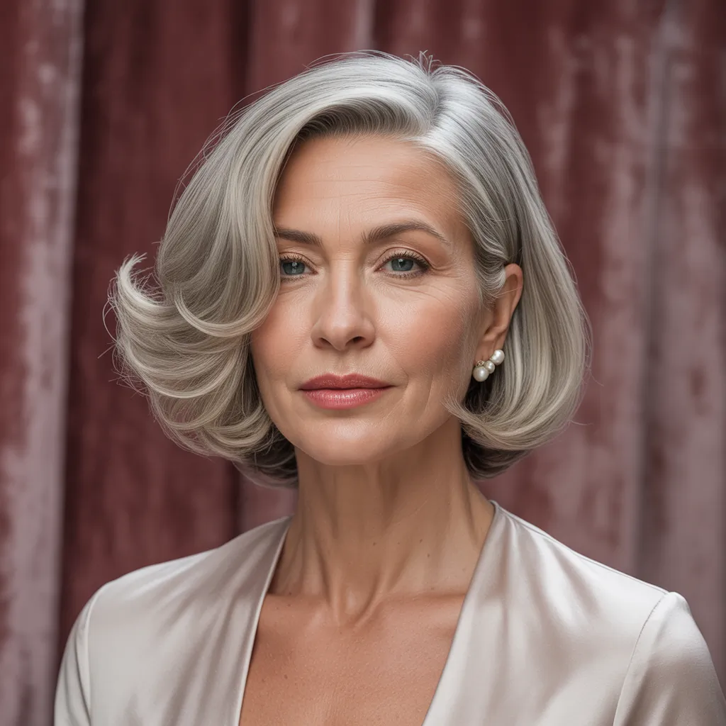 elegant bob hairstyles for mature women