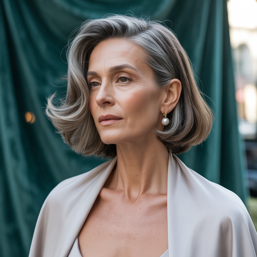 elegant bob hairstyles for mature women