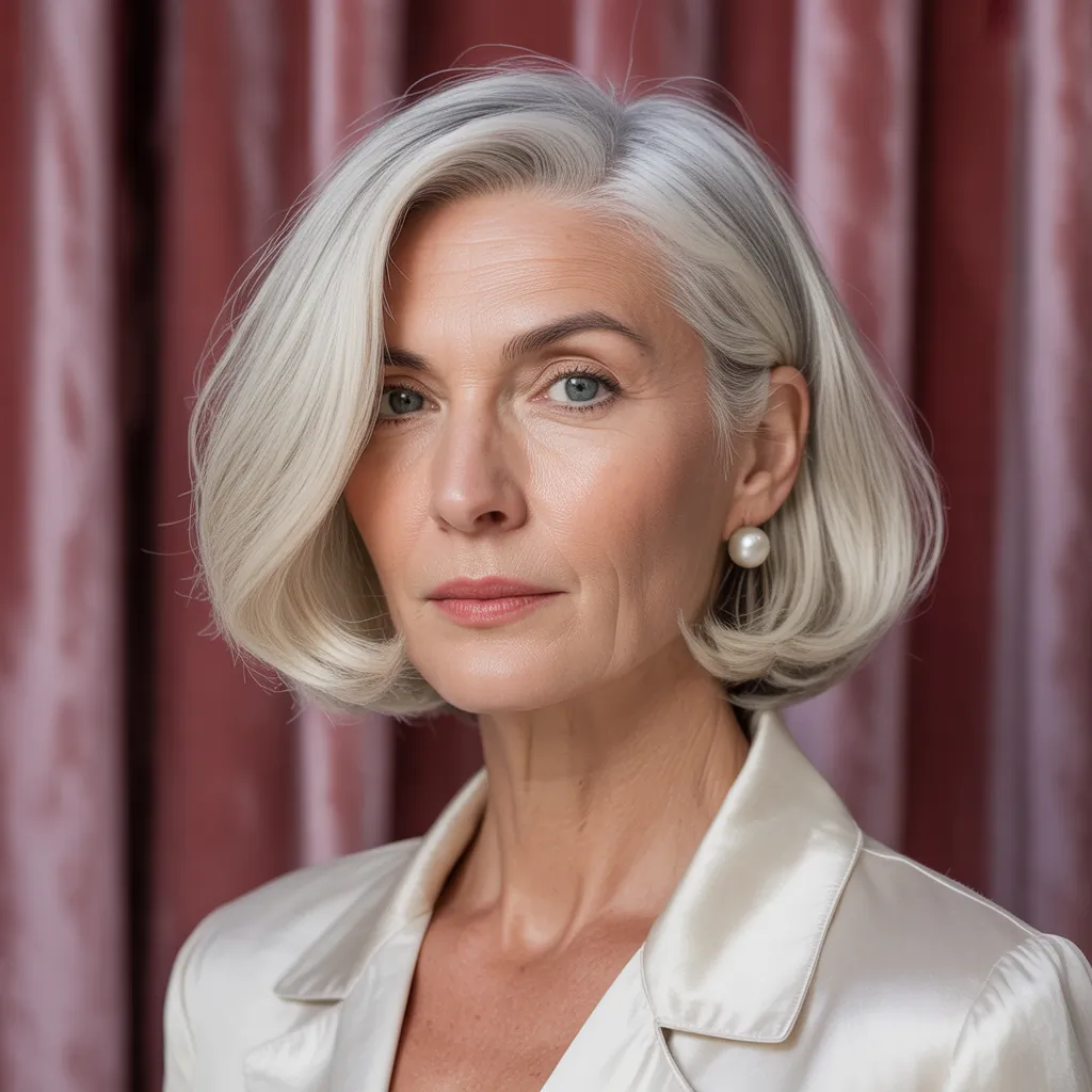 elegant bob hairstyles for mature women