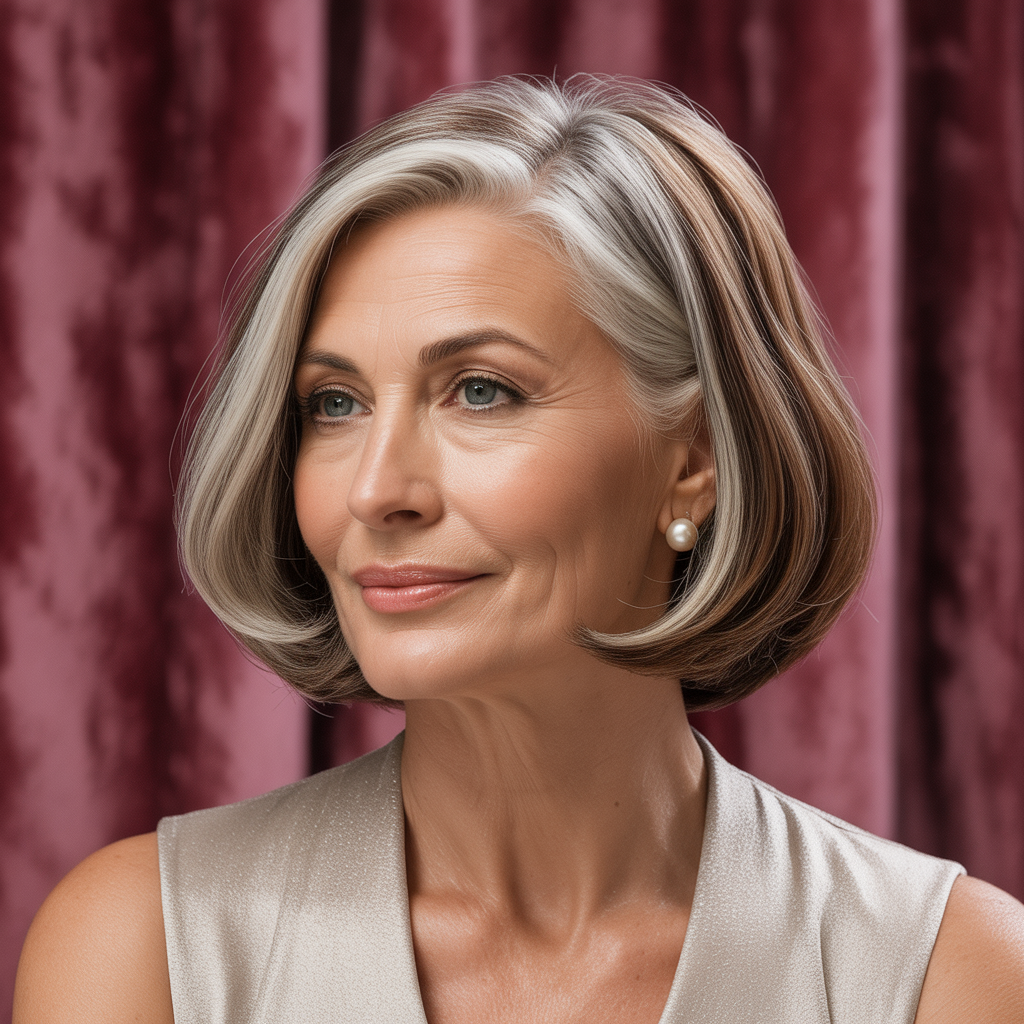 elegant bob hairstyles for mature women