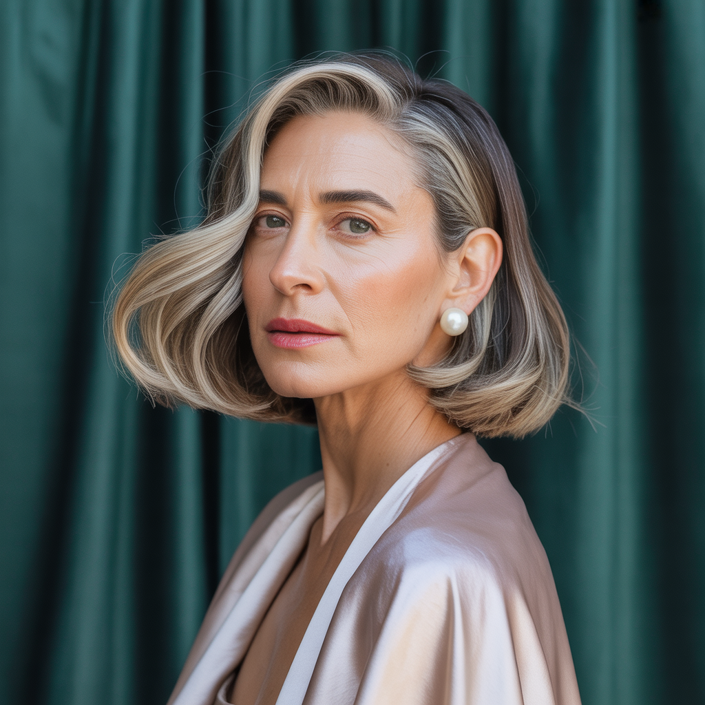 elegant bob hairstyles for mature women