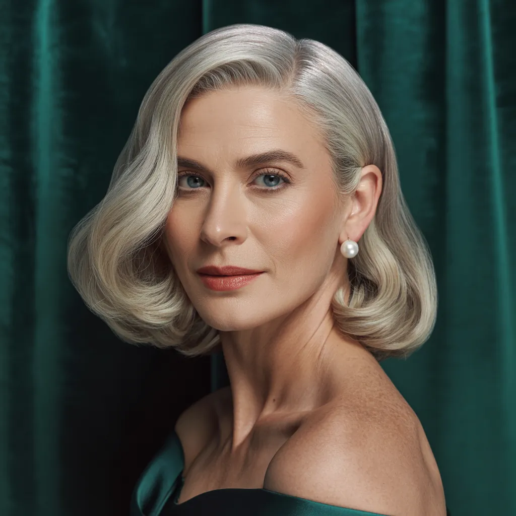 elegant bob hairstyles for mature women