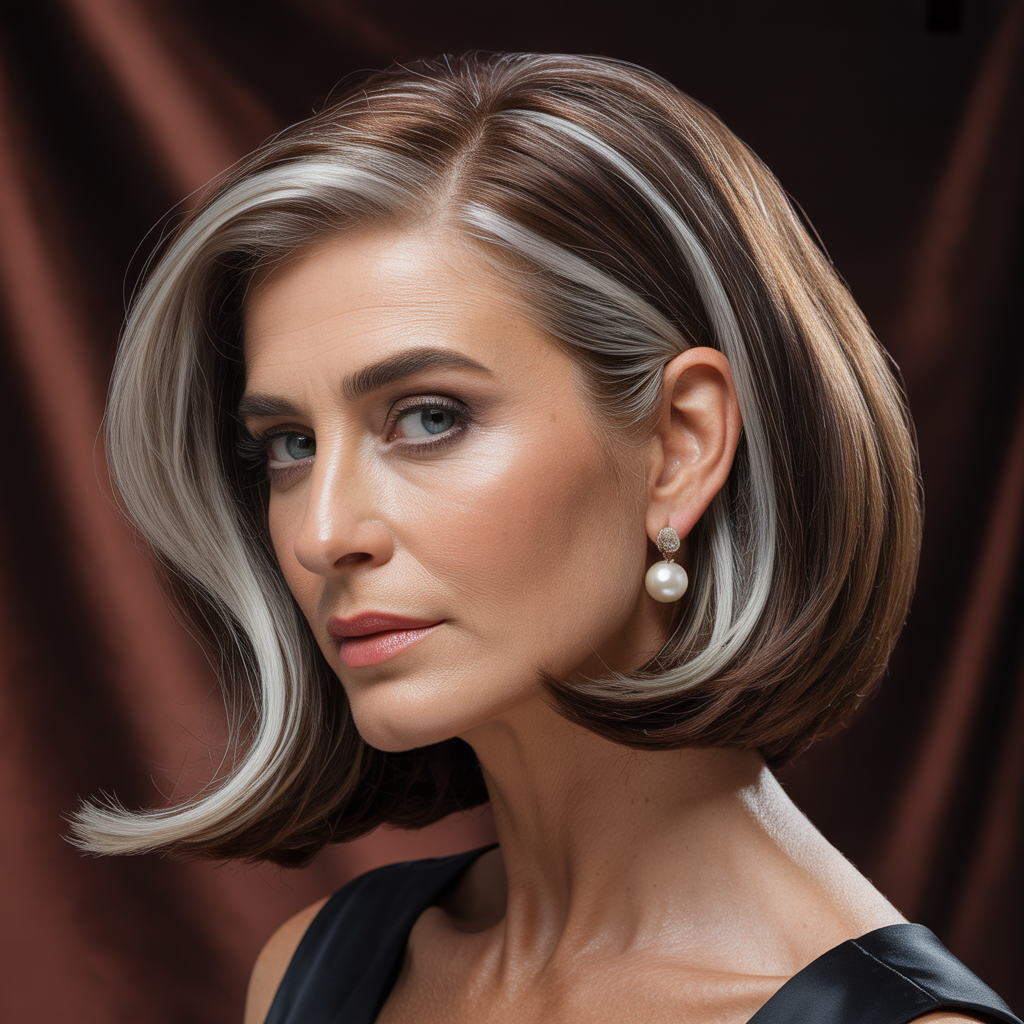 elegant bob hairstyles for mature women