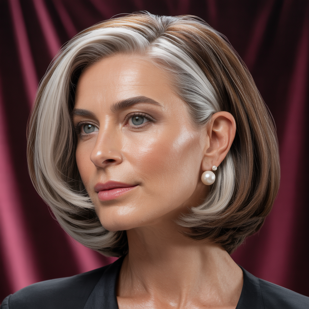 elegant bob hairstyles for mature women