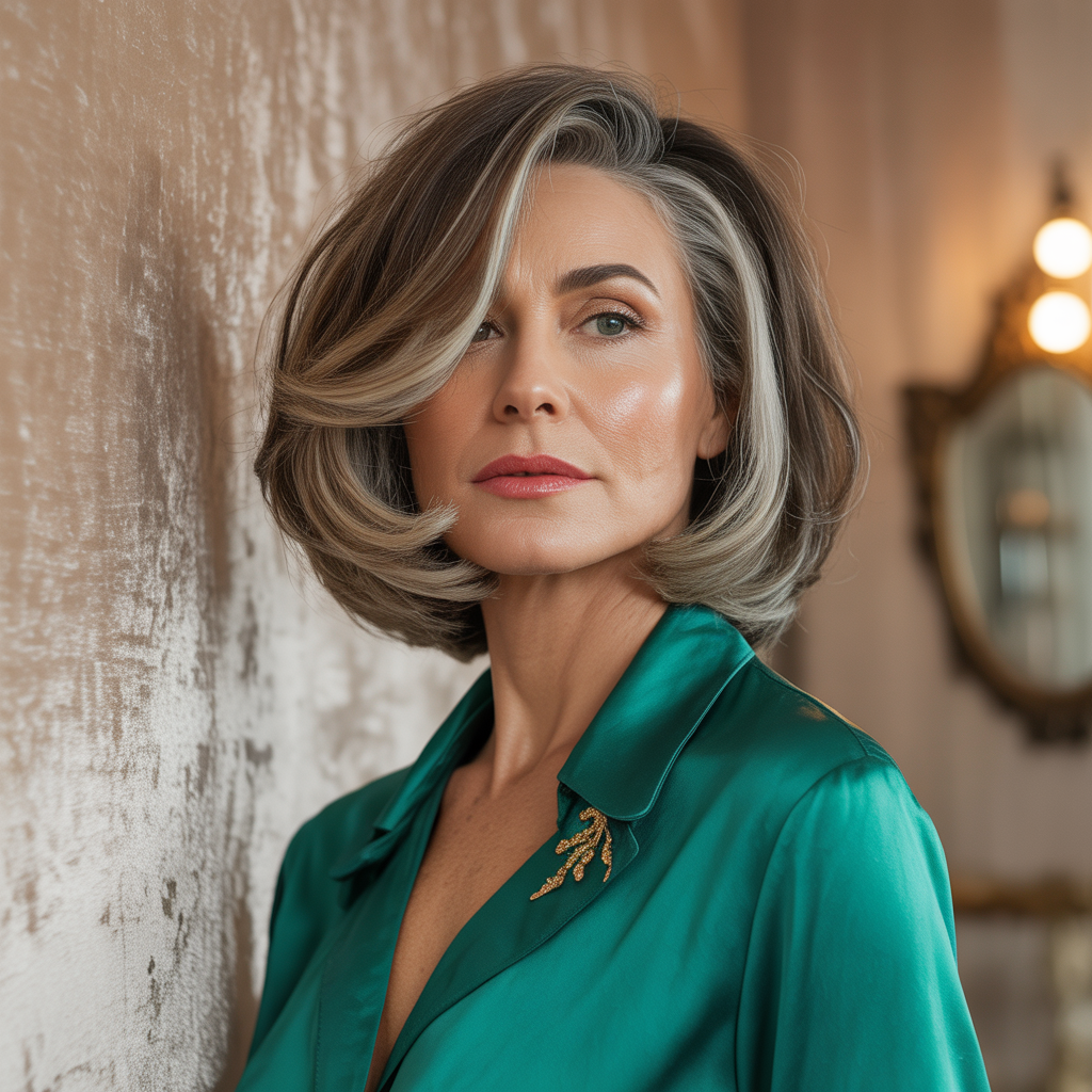 elegant bob hairstyles for mature women