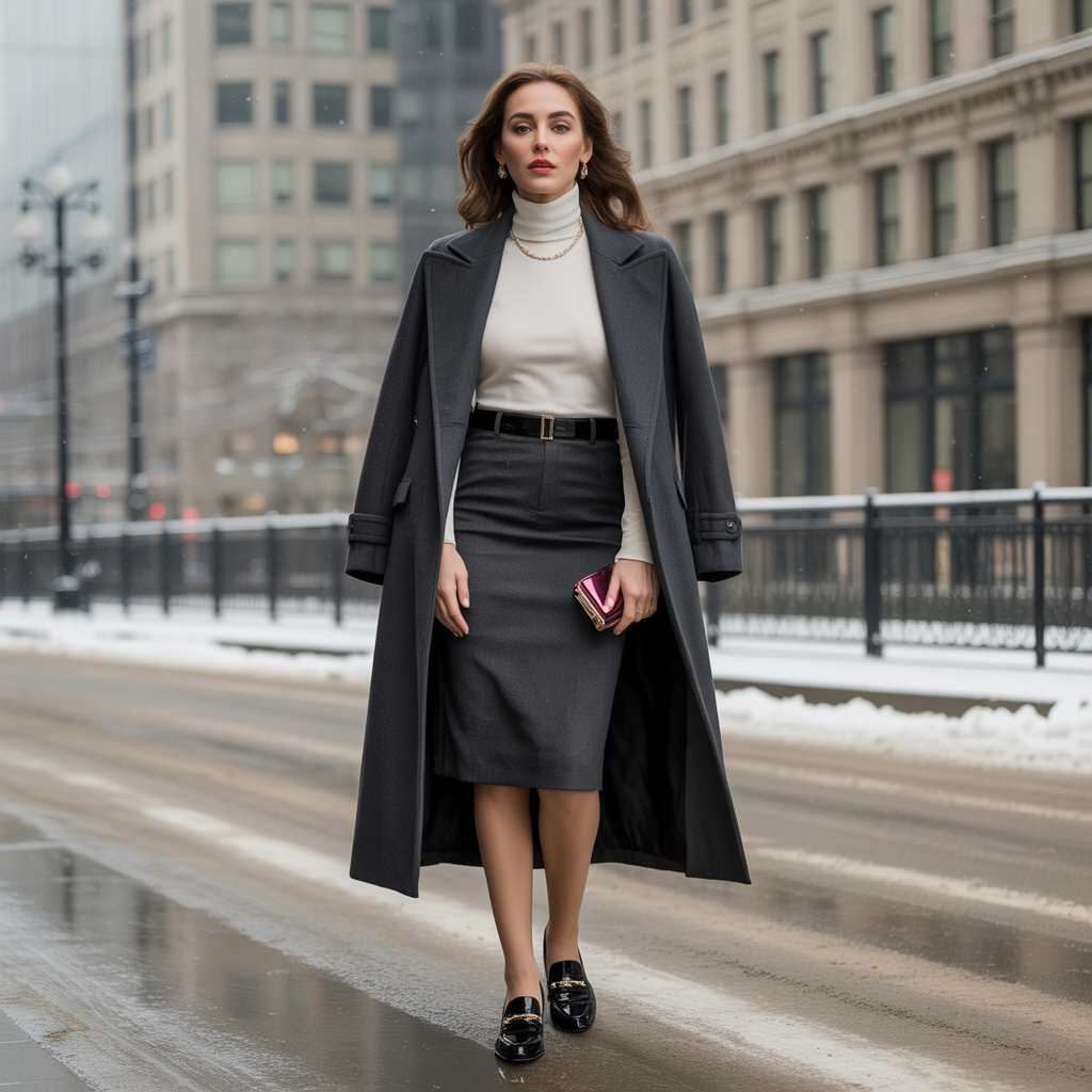 elegant winter workwear