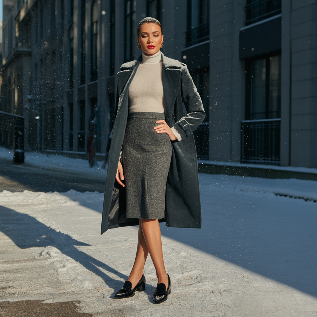 elegant winter workwear